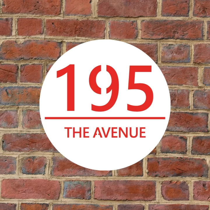 Metal Circular House Number Sign image