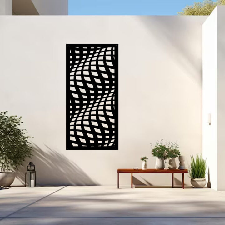 Metal Wall Art Wave Screen image 3