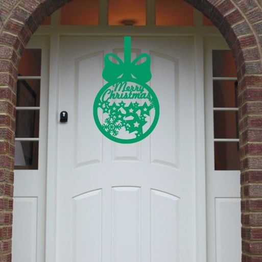 Christmas Wreath Star Front Door Hanger image 2