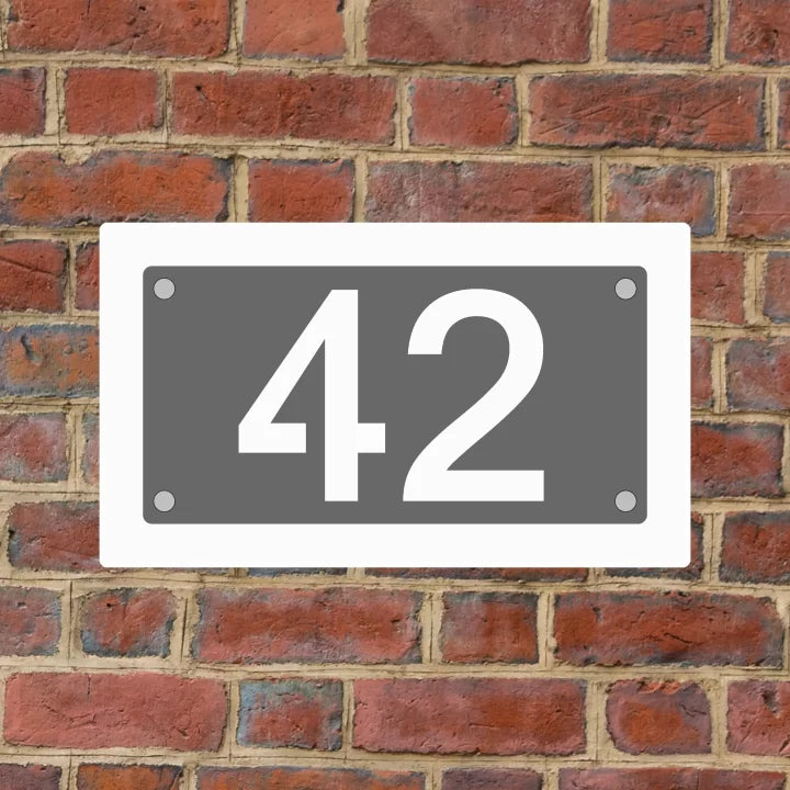 Metal offset House Number Sign image 1