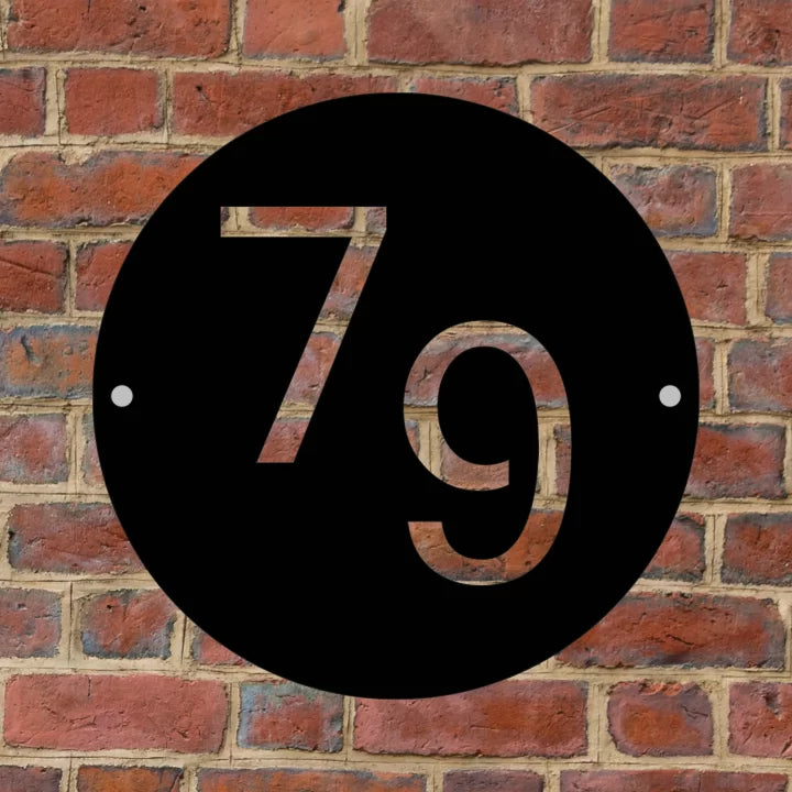 Metal Circular Offset House Number image 2