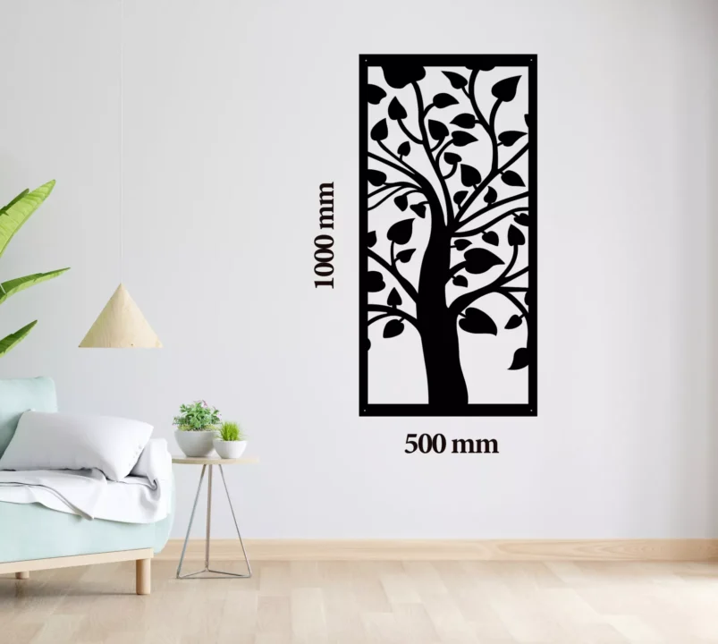 Metal Wall Art Heart Tree Home Decor image