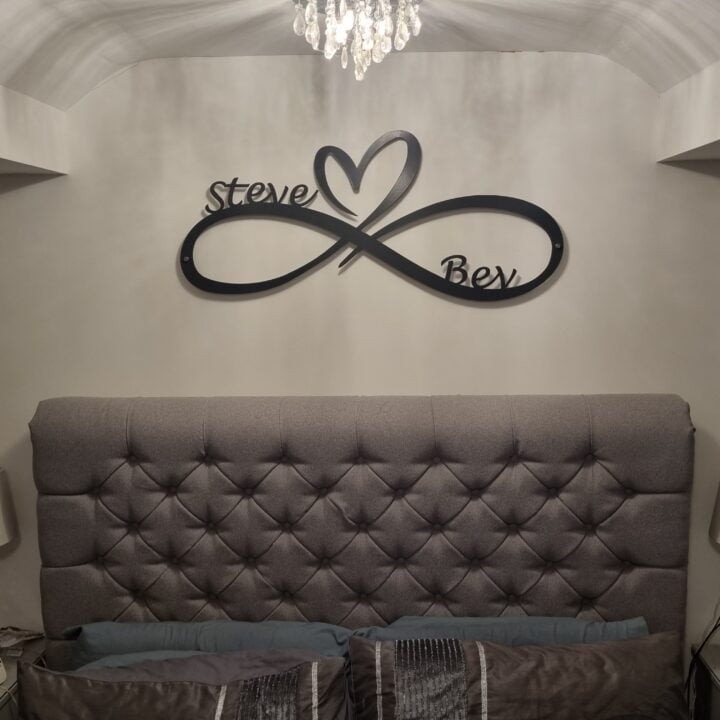 Metal Wall Art Infinity Heart Home Decor image 0