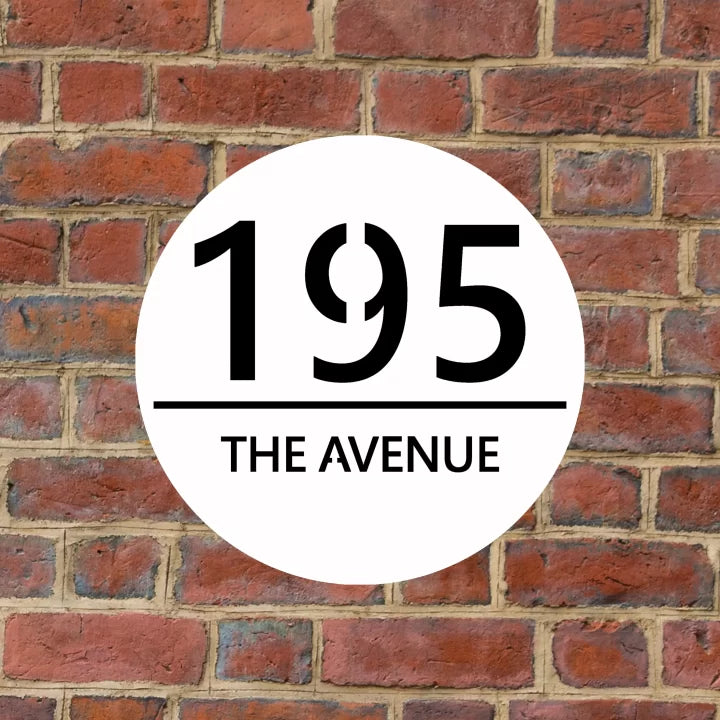 Metal Circular House Number Sign image