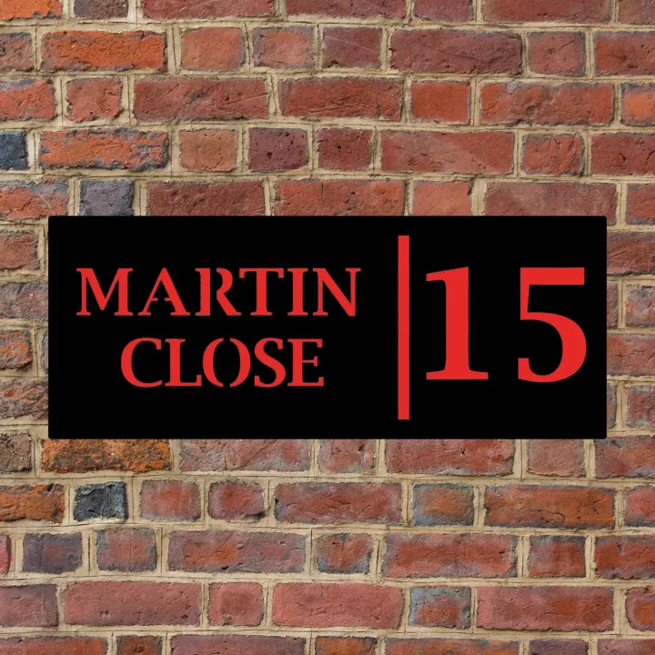 Metal House Number Horizontal image