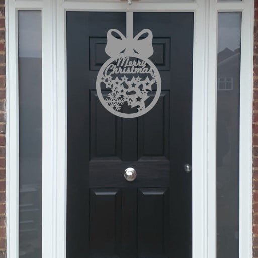 Christmas Wreath Star Front Door Hanger image 0