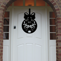 Christmas Wreath Antler Bauble Front Door Hanger image 1