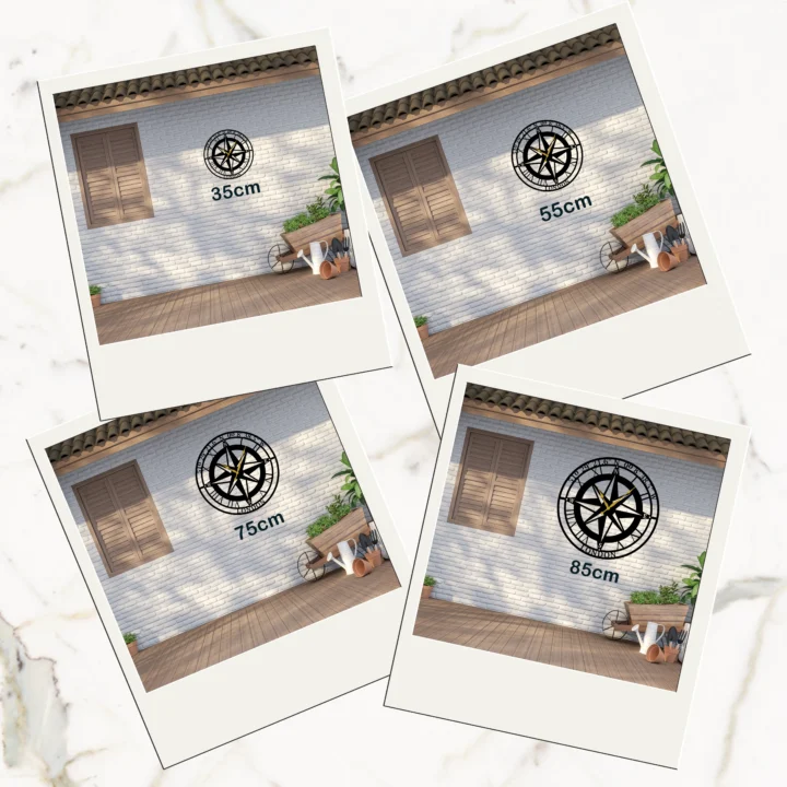 Compass Metal Wall Clock 1 image 4