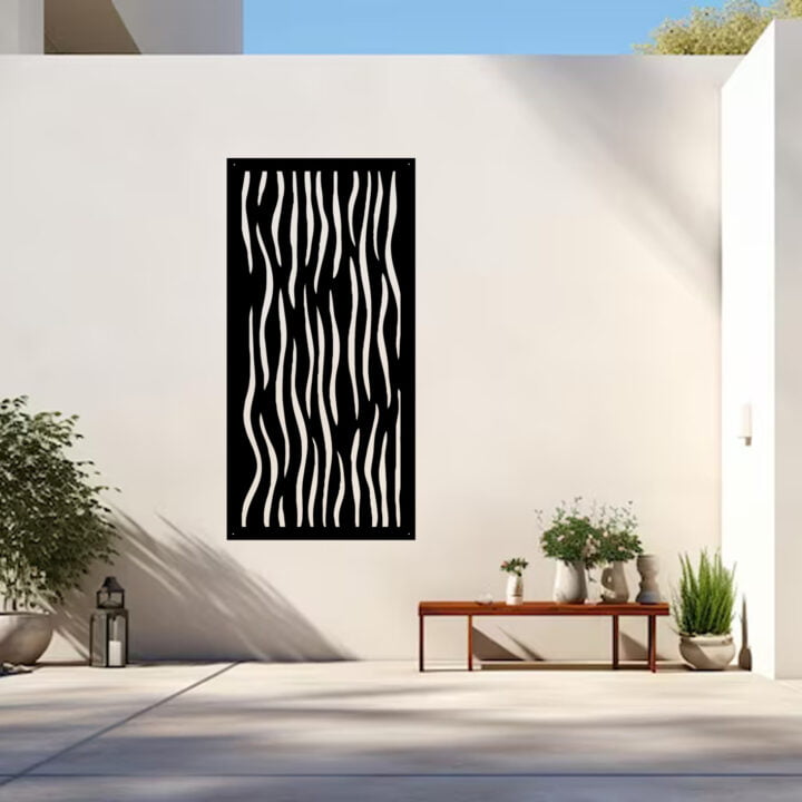 Metal Wall Art Hen Grass Screen image 3