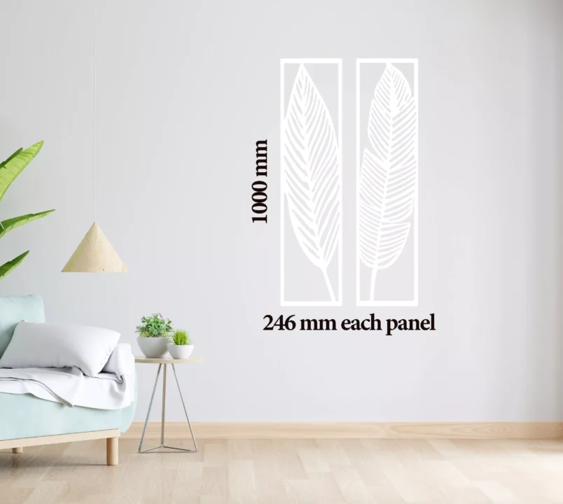 Metal Wall Art Leaf Set Home Decor image