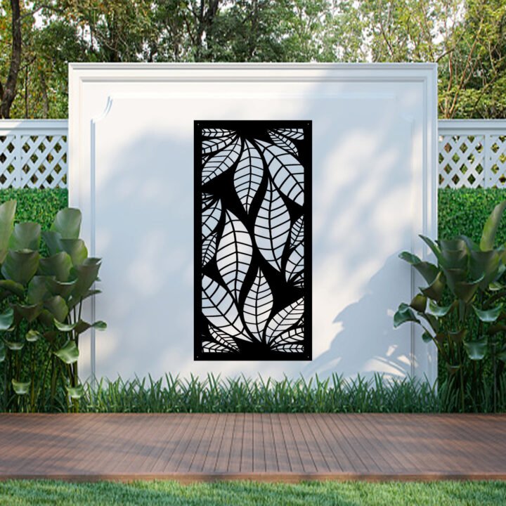 Metal Wall Art Evening Leaf Screen image