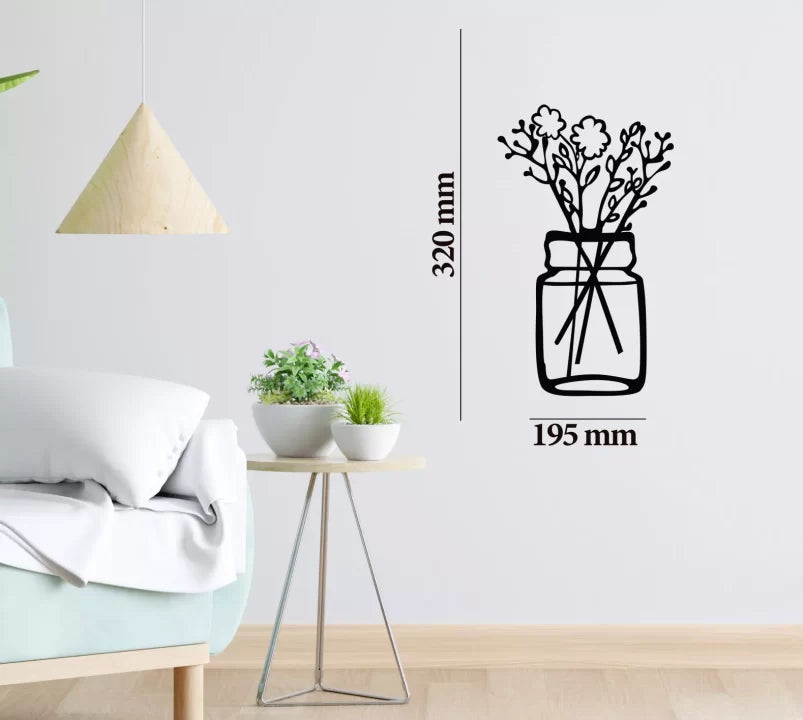 Metal Wall Art Flower Pot Set Home Decor image 5