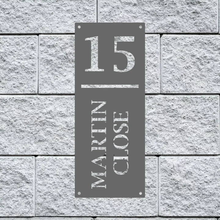 Metal House Number Vertical image