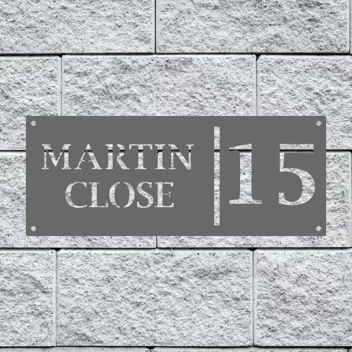 Metal House Number Horizontal image