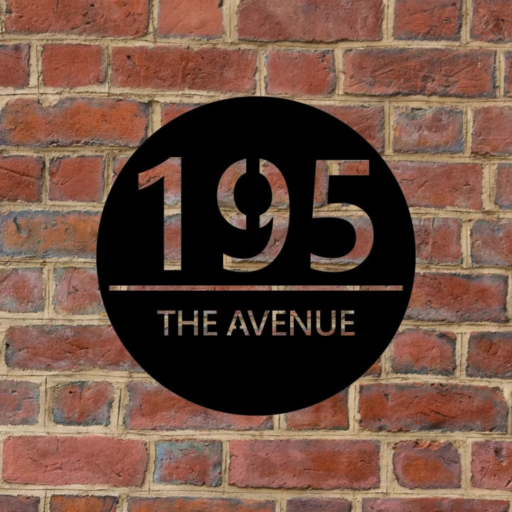 Metal Circular House Number Sign image 1