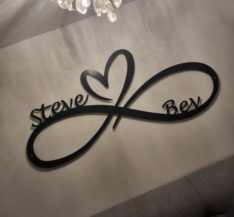 Metal Wall Art Infinity Heart Home Decor image 5