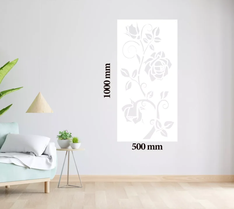 Metal Wall Art Rose Bush Home Decor image 1