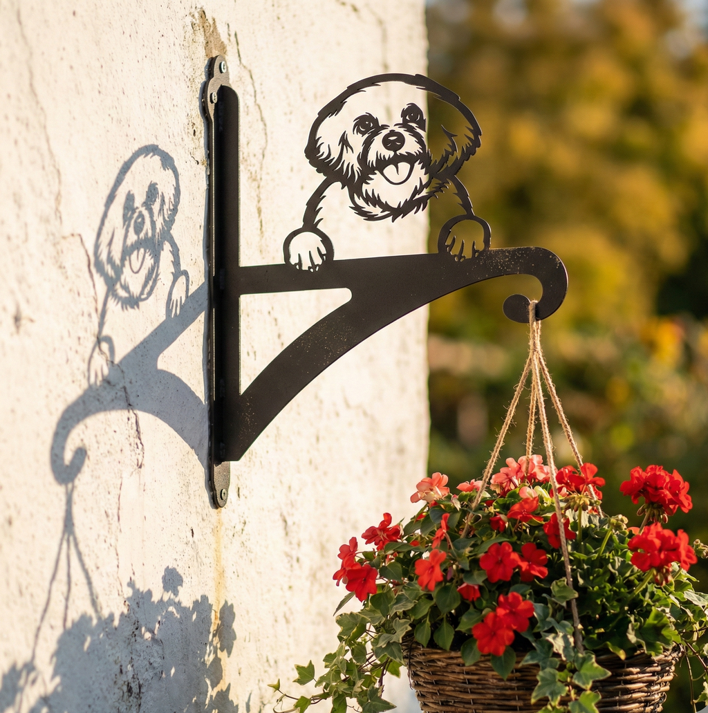 Hanging Basket Bracket Bichon Frise