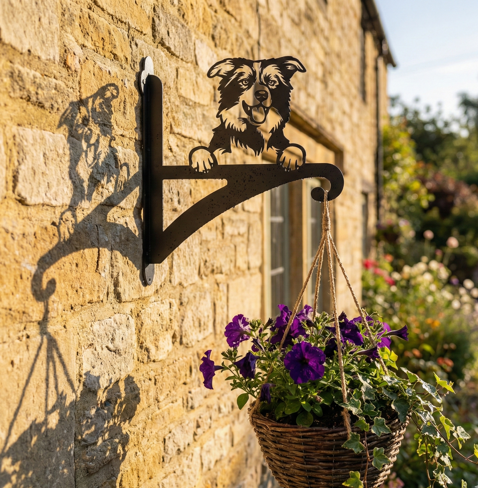 Hanging Basket Bracket Border Collie