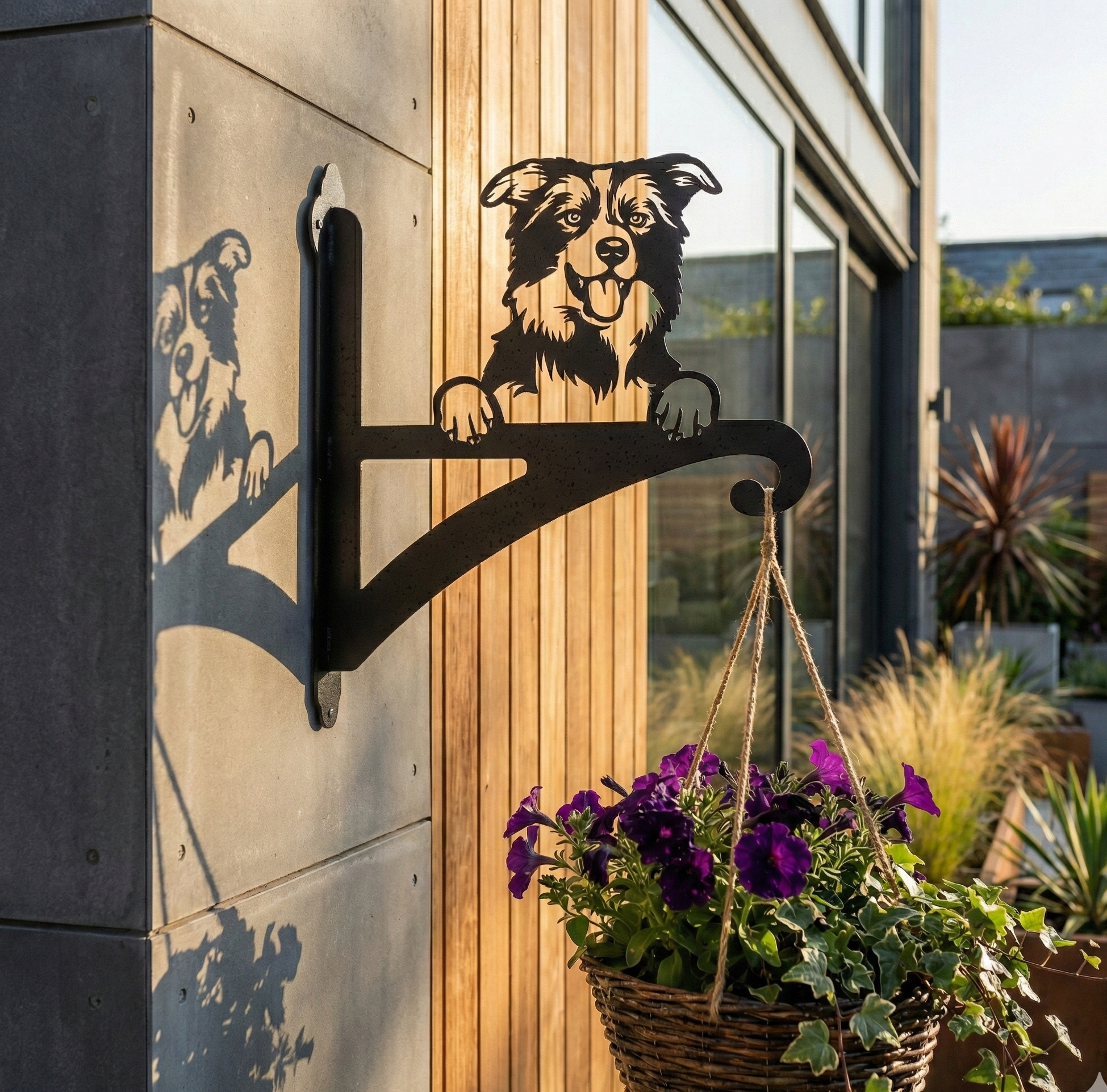 Hanging Basket Bracket Border Collie