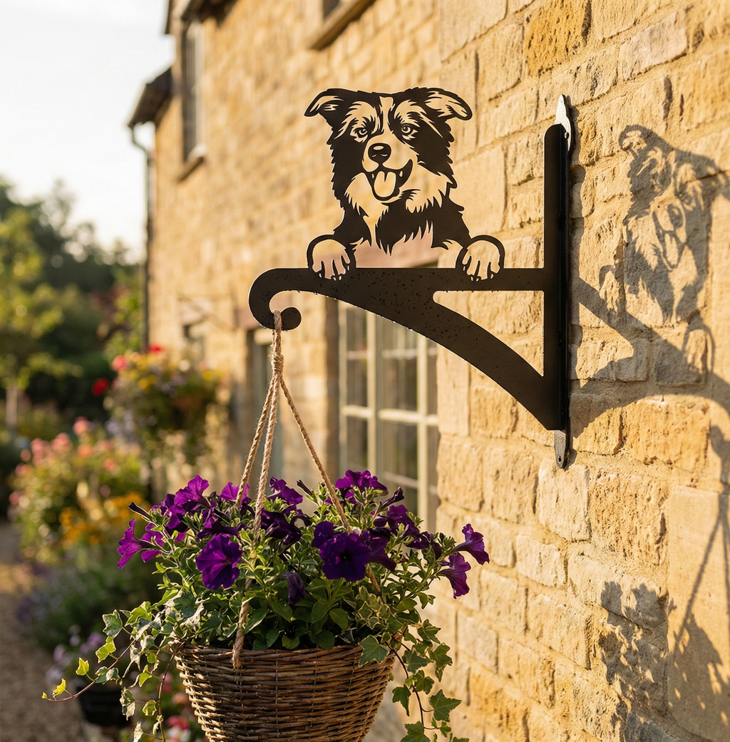 Hanging Basket Bracket Border Collie