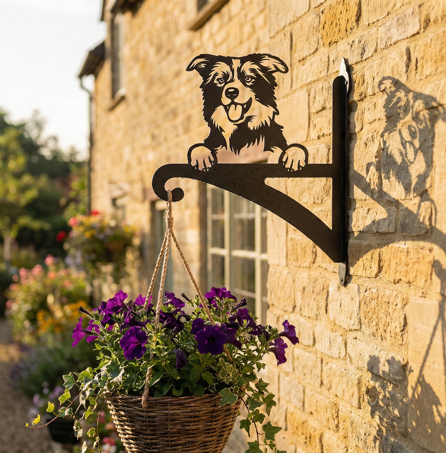 Hanging Basket Bracket Border Collie