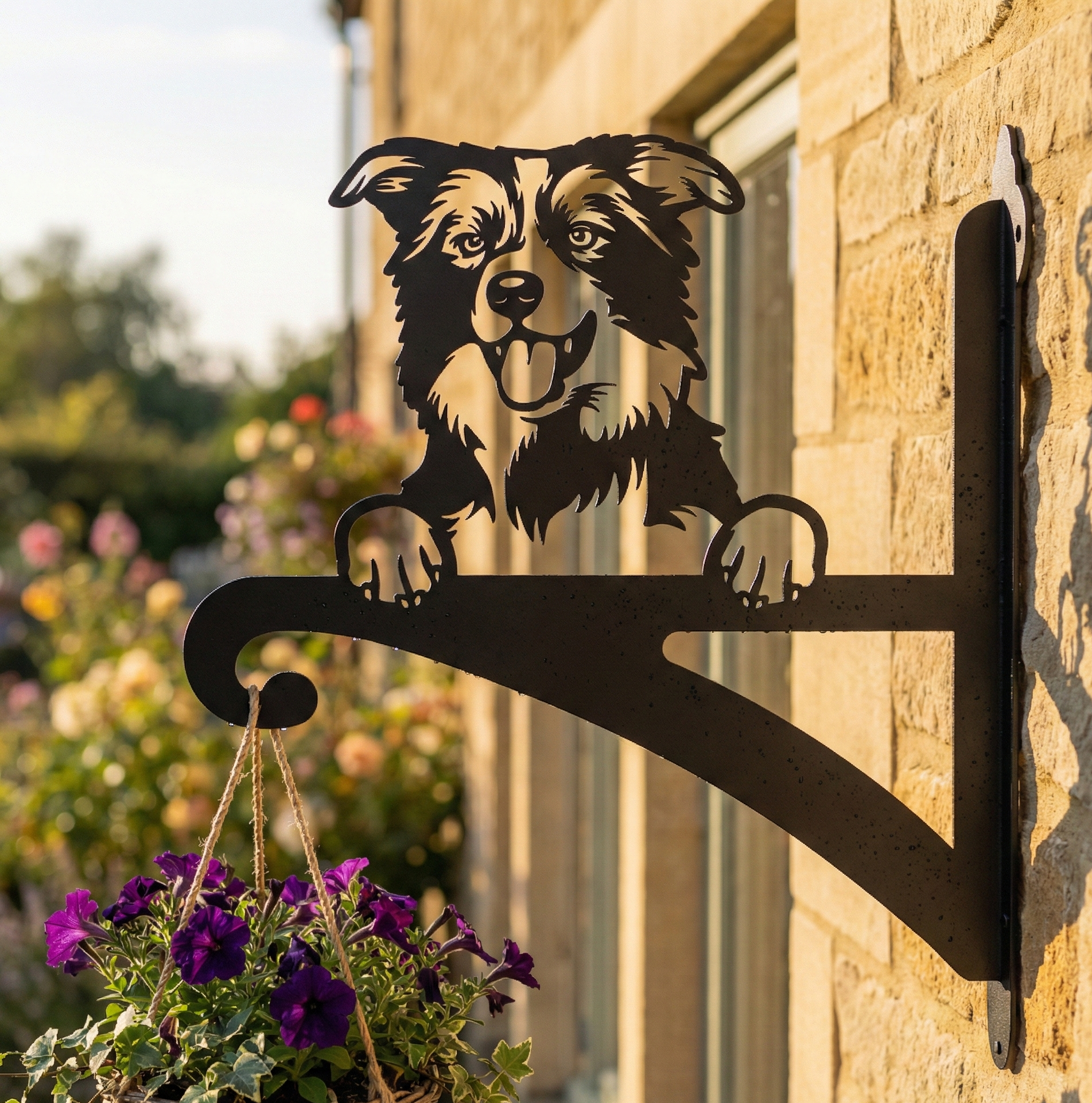 Hanging Basket Bracket Border Collie