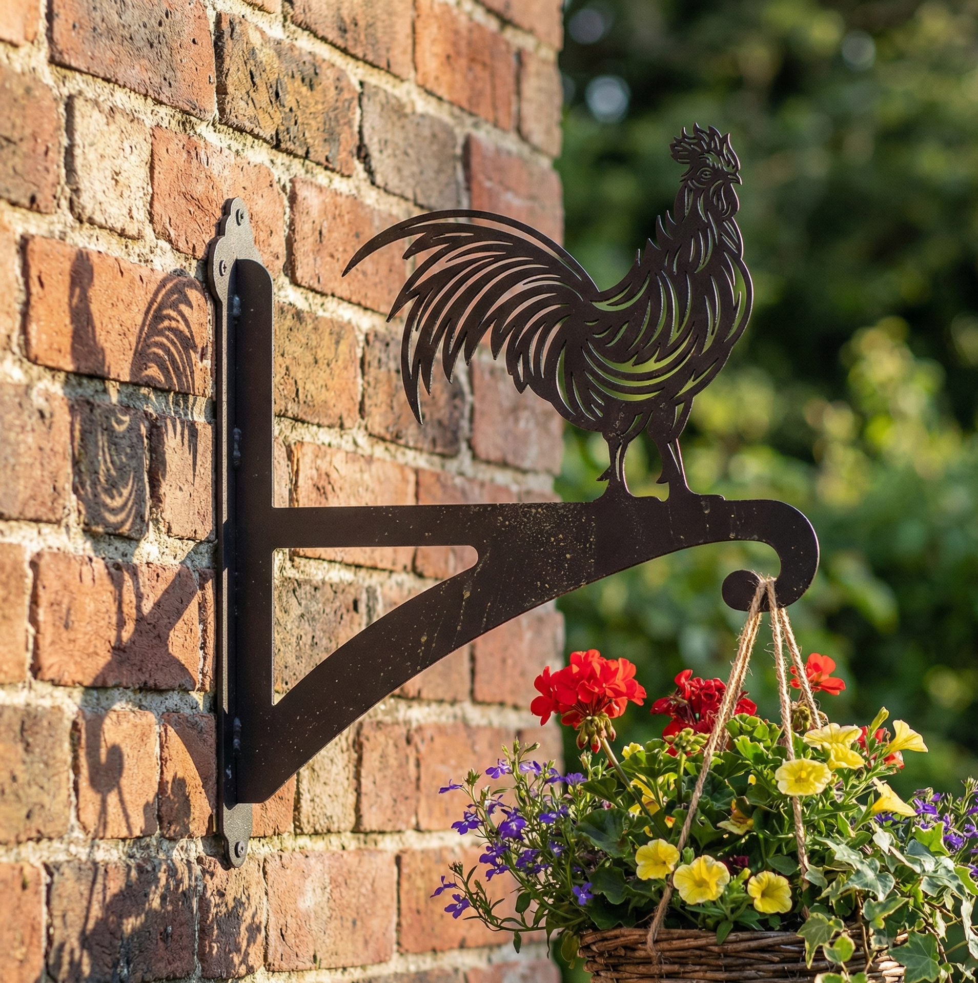 Hanging Basket Bracket Cockerel
