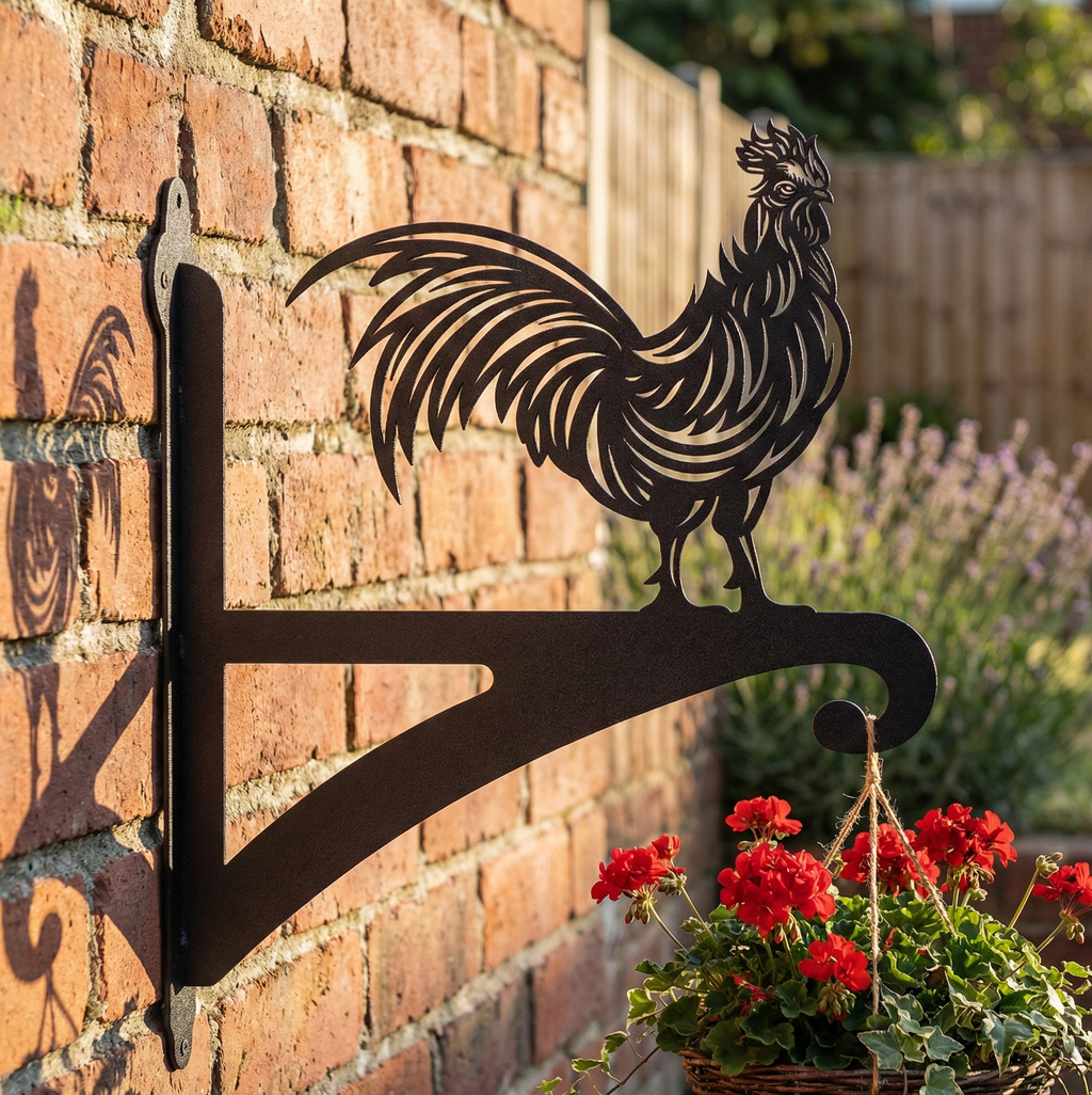 Hanging Basket Bracket Cockerel