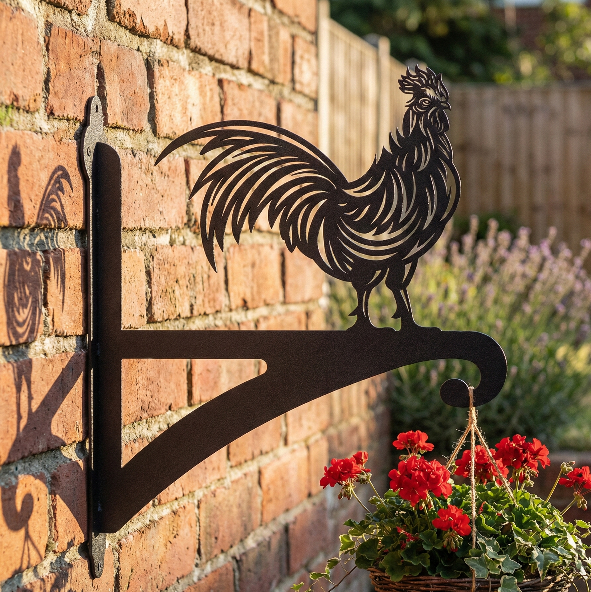 Hanging Basket Bracket Cockerel