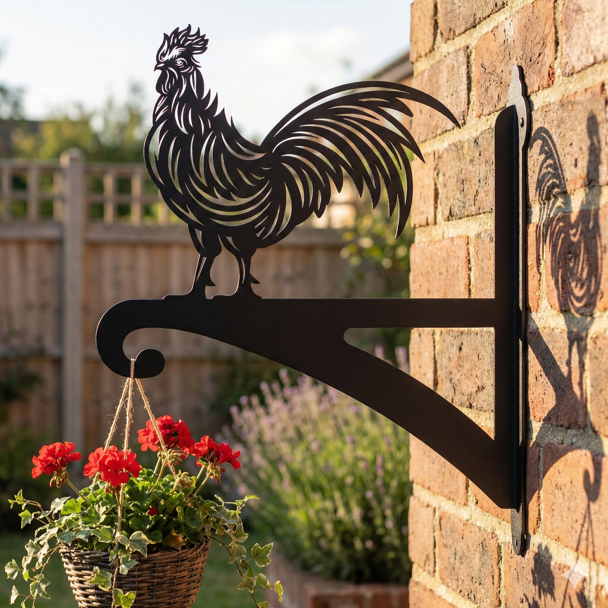 Hanging Basket Bracket Cockerel