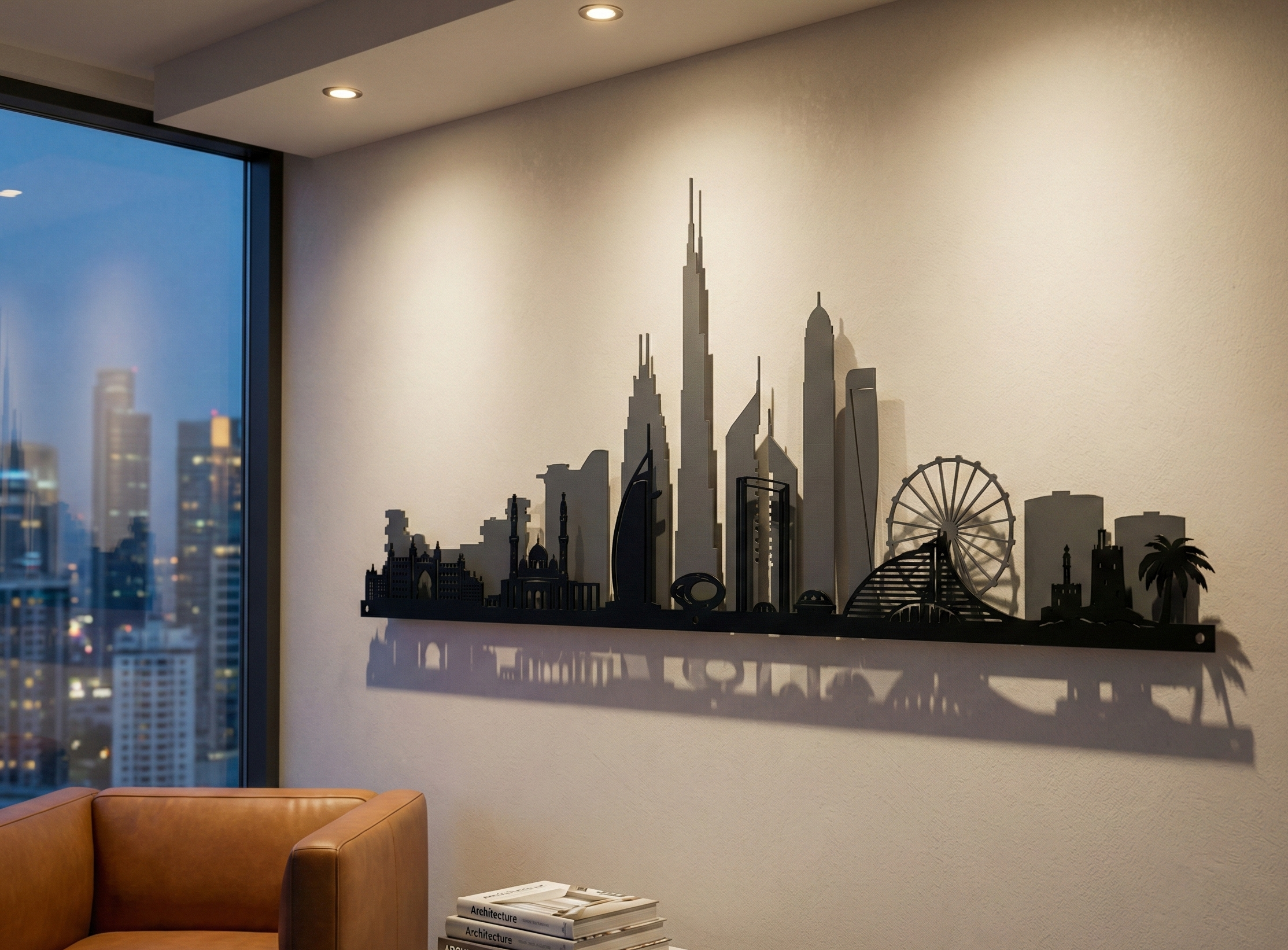 Metal Wall Art Dubai City Skyline Home Decor