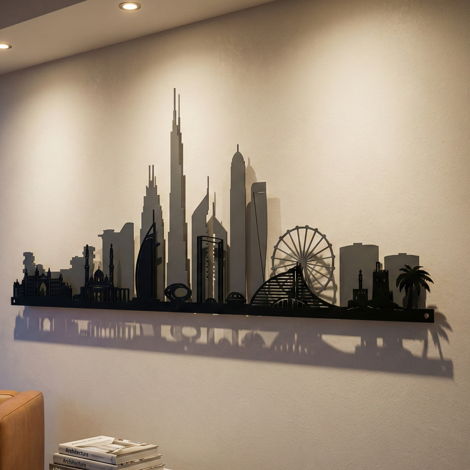 Metal Wall Art Dubai City Skyline Home Decor