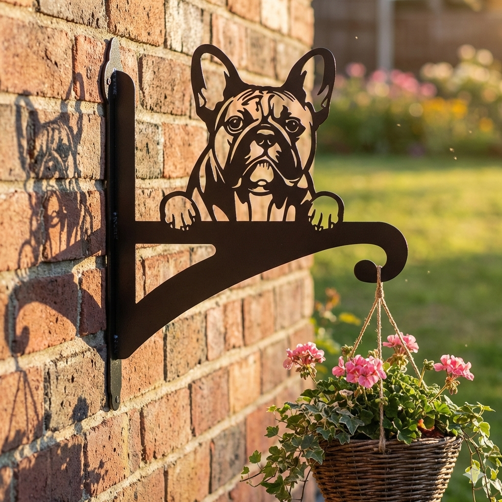 Hanging Basket Bracket French Bulldog