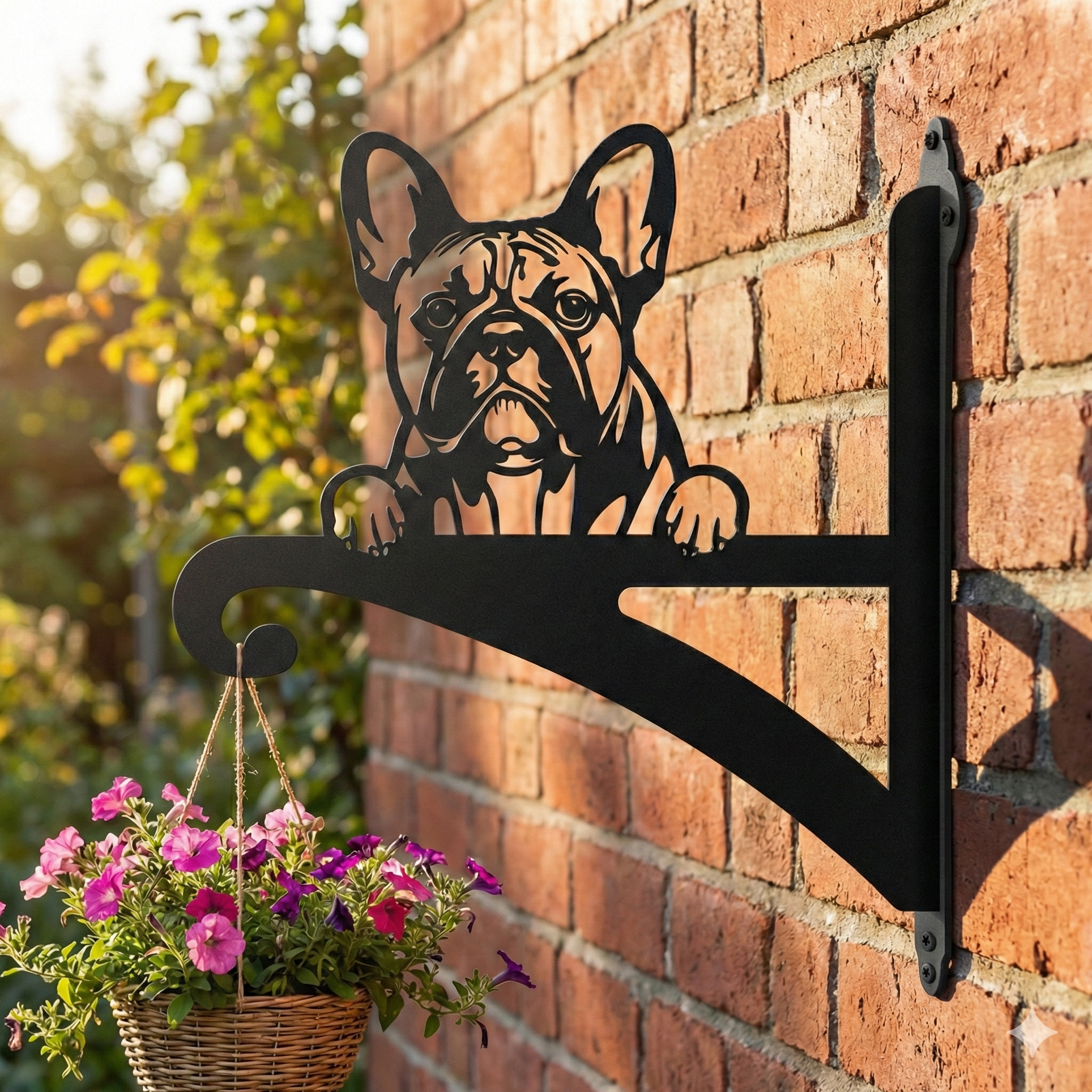 Hanging Basket Bracket French Bulldog