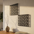 Metal Wall Art Geometric Squares Home Decor