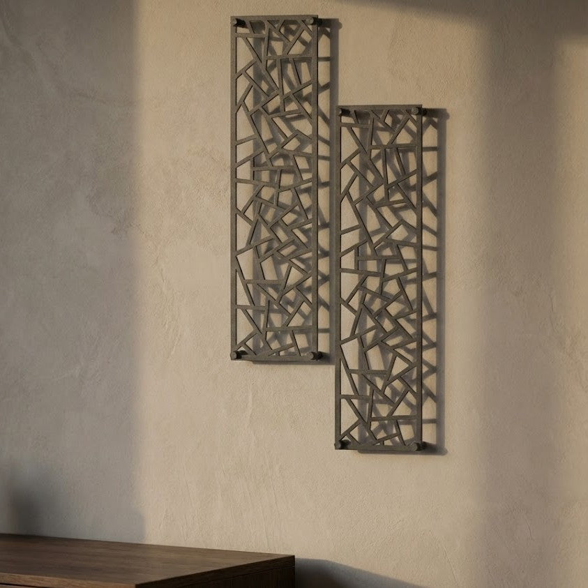 Metal Wall Art Geometric Triangle Home Decor