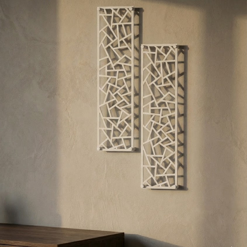 Metal Wall Art Geometric Triangle Home Decor