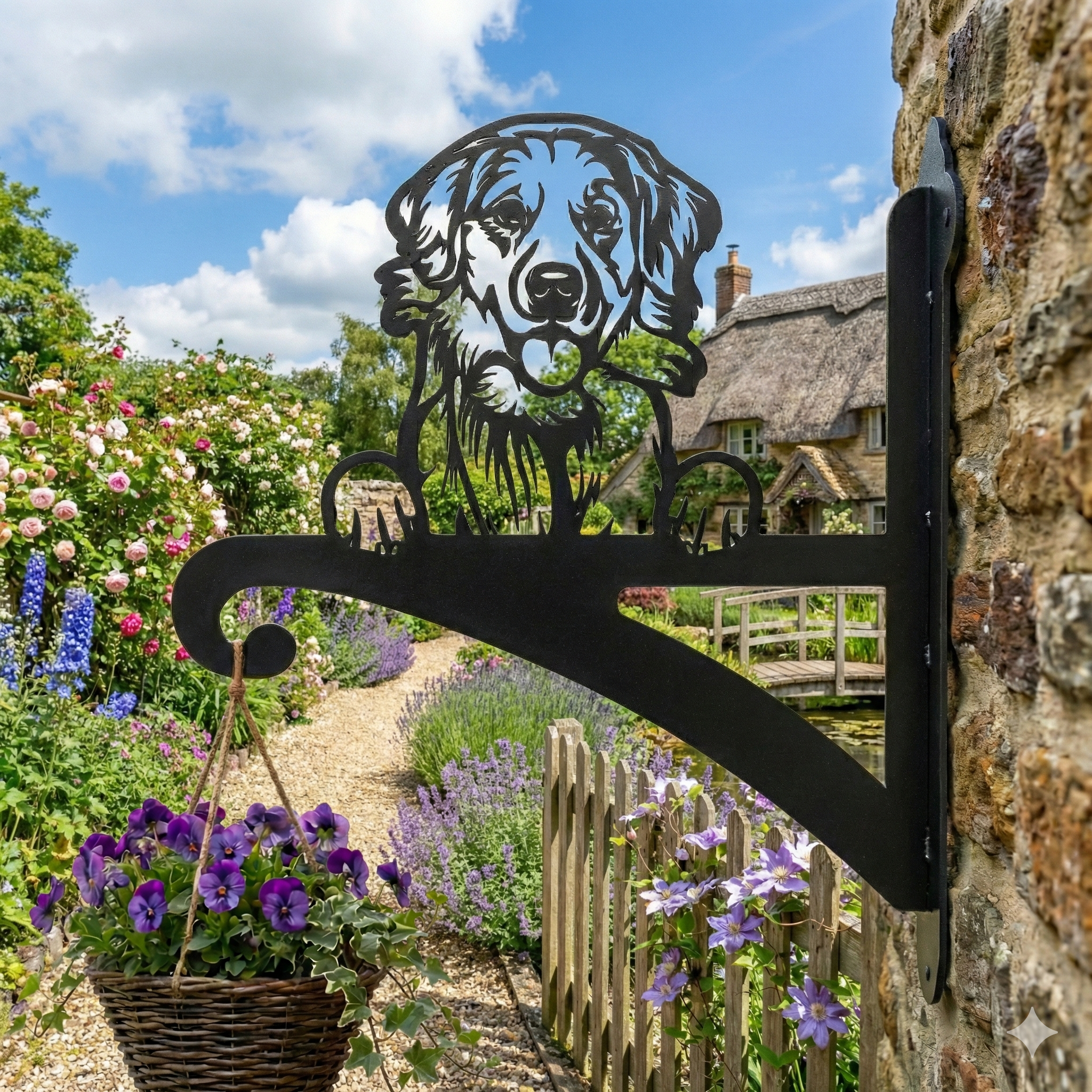 Hanging Basket Bracket Golden Retriever