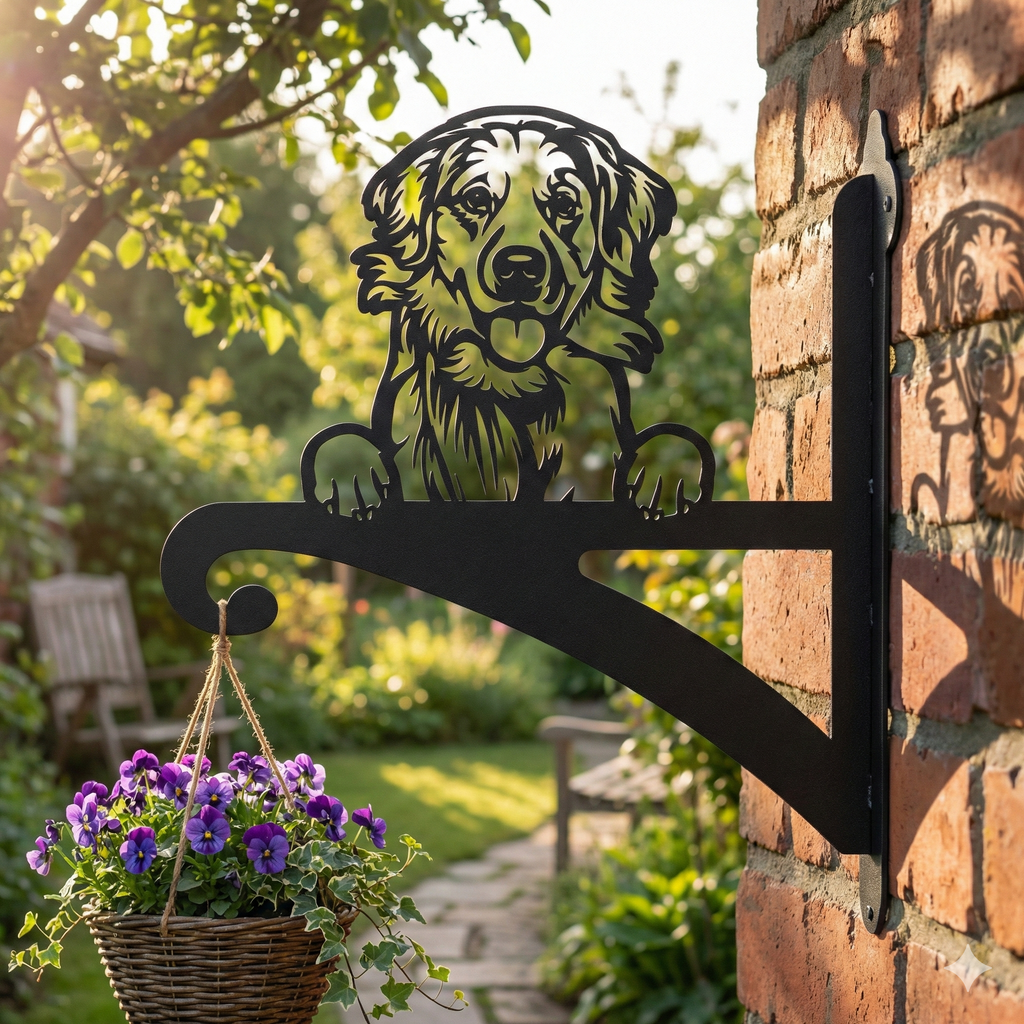 Hanging Basket Bracket Golden Retriever