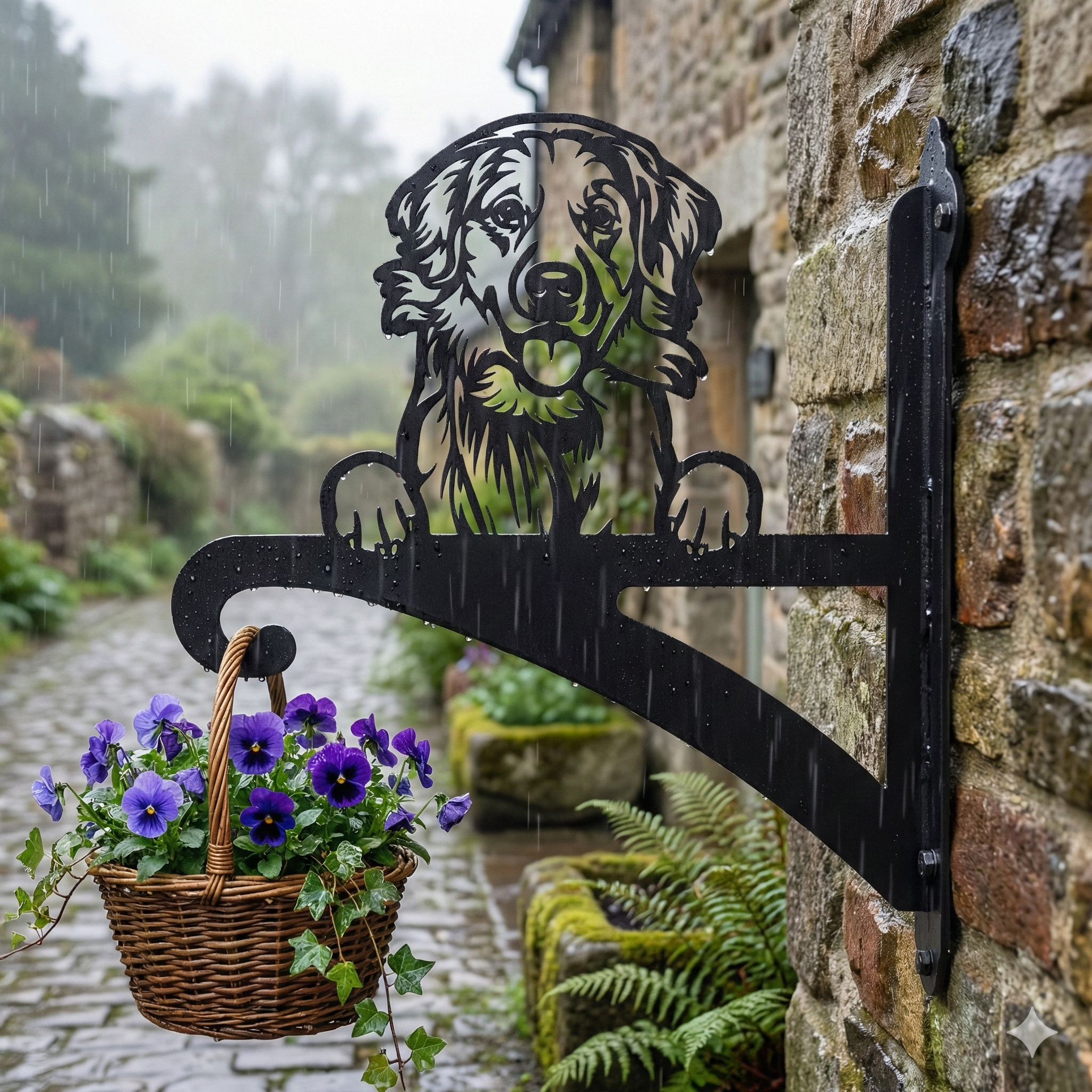 Hanging Basket Bracket Golden Retriever