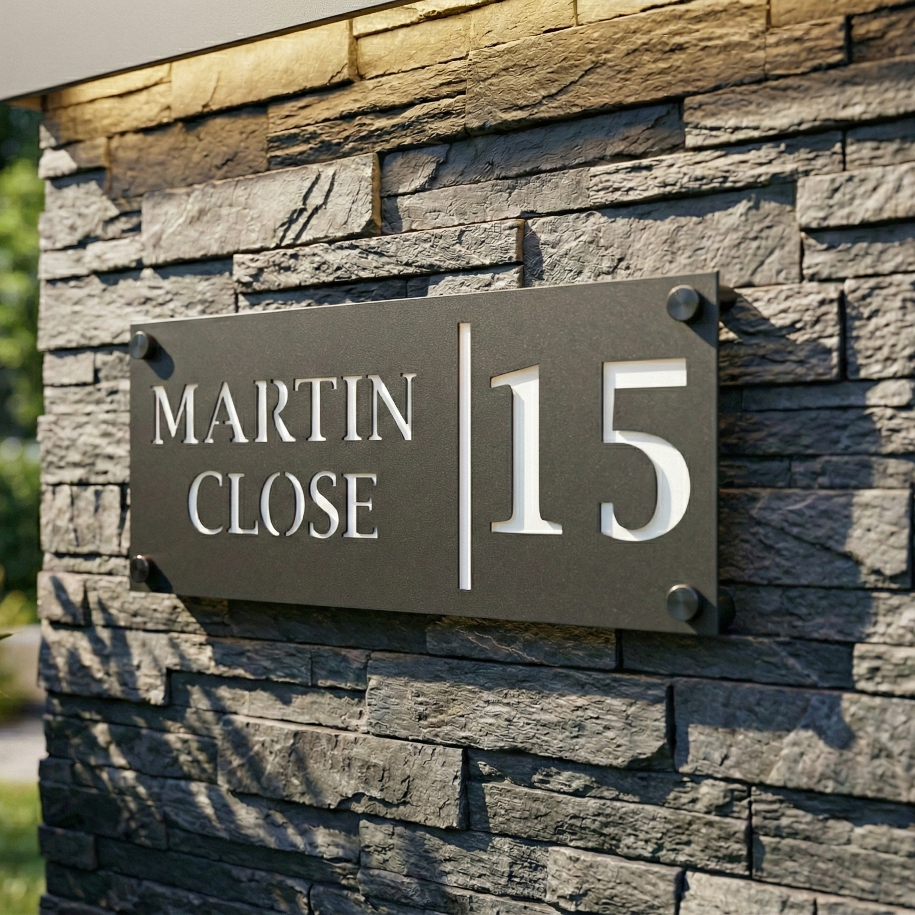 Metal House Number Horizontal