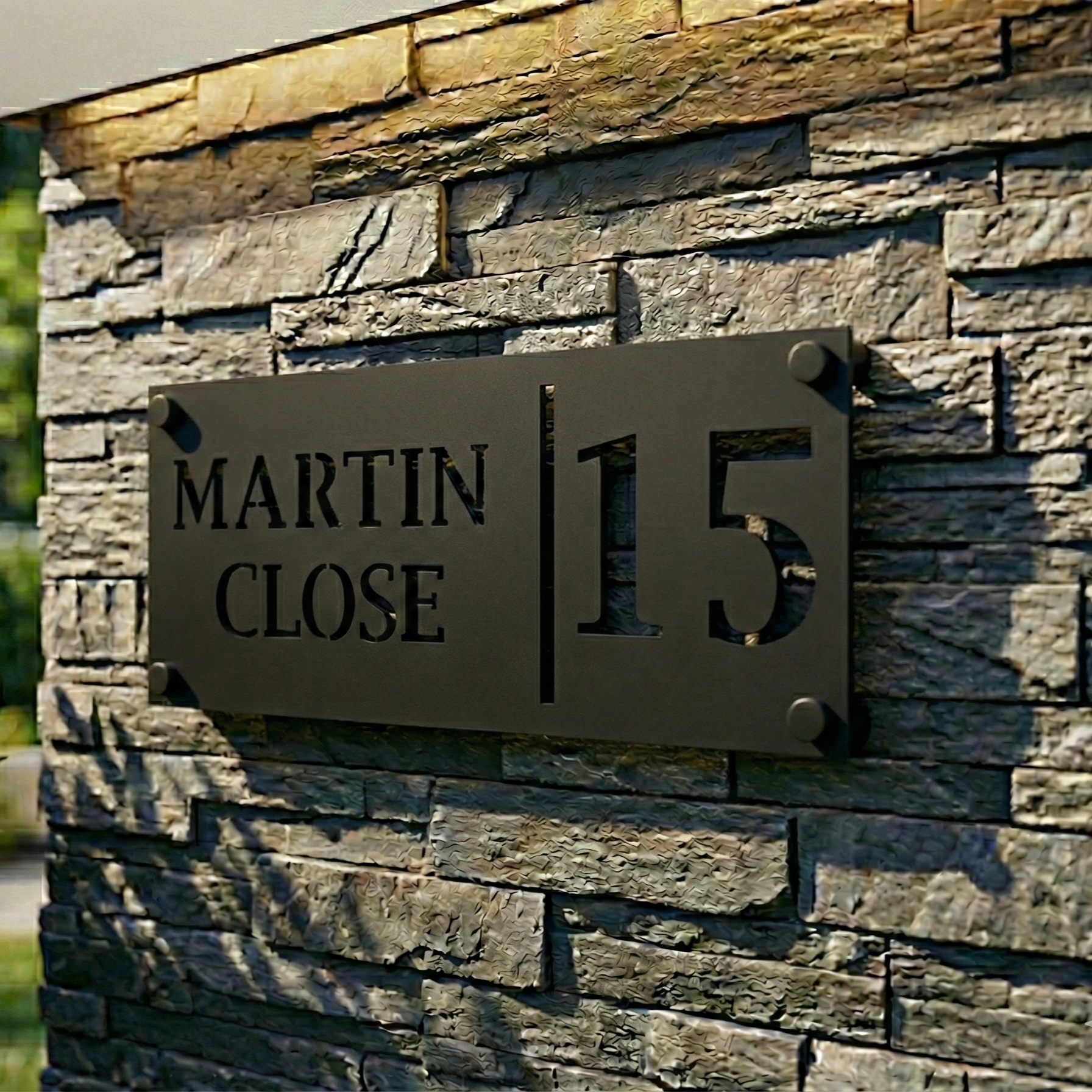 Metal House Number Horizontal