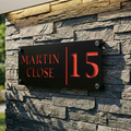Metal House Number Horizontal