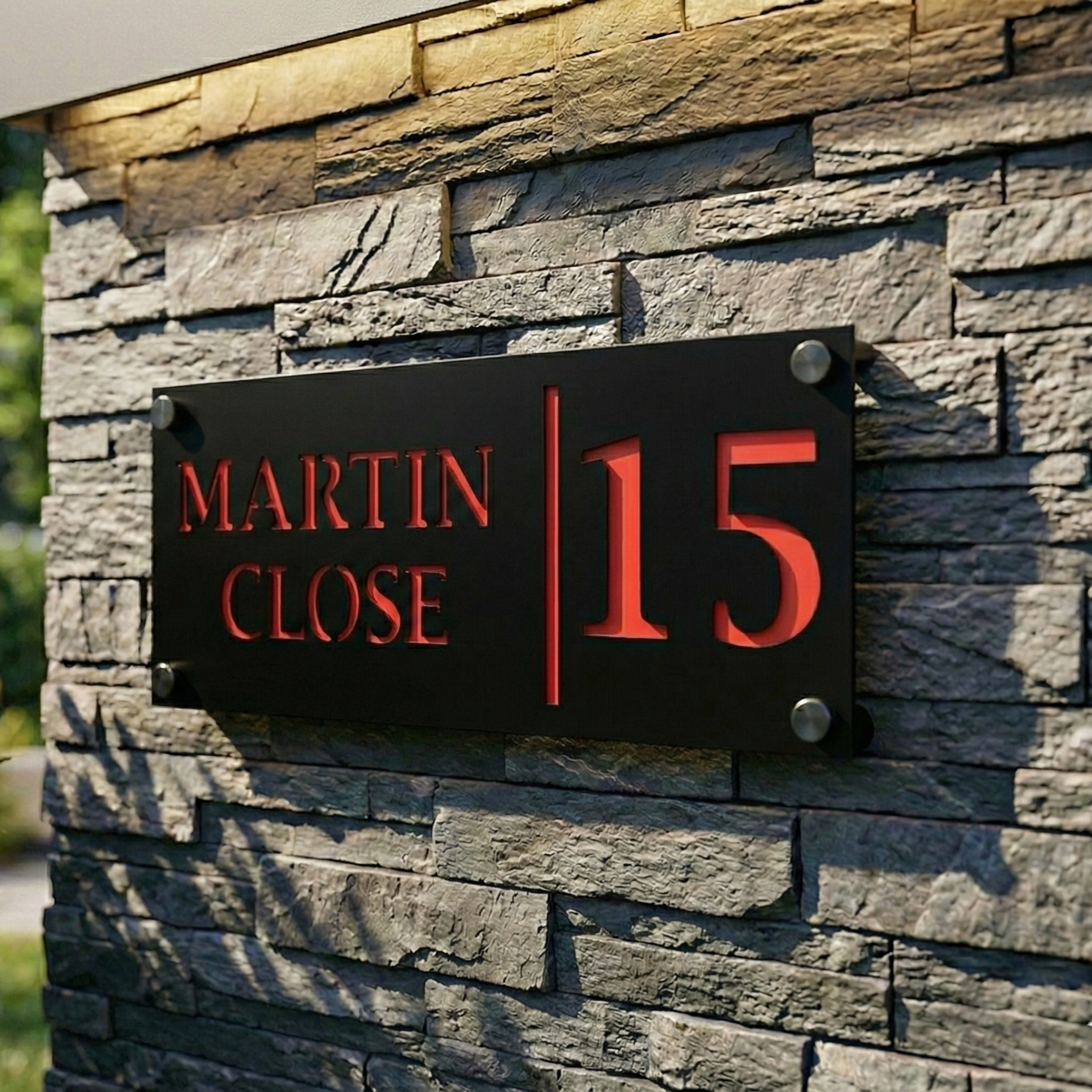 Metal House Number Horizontal