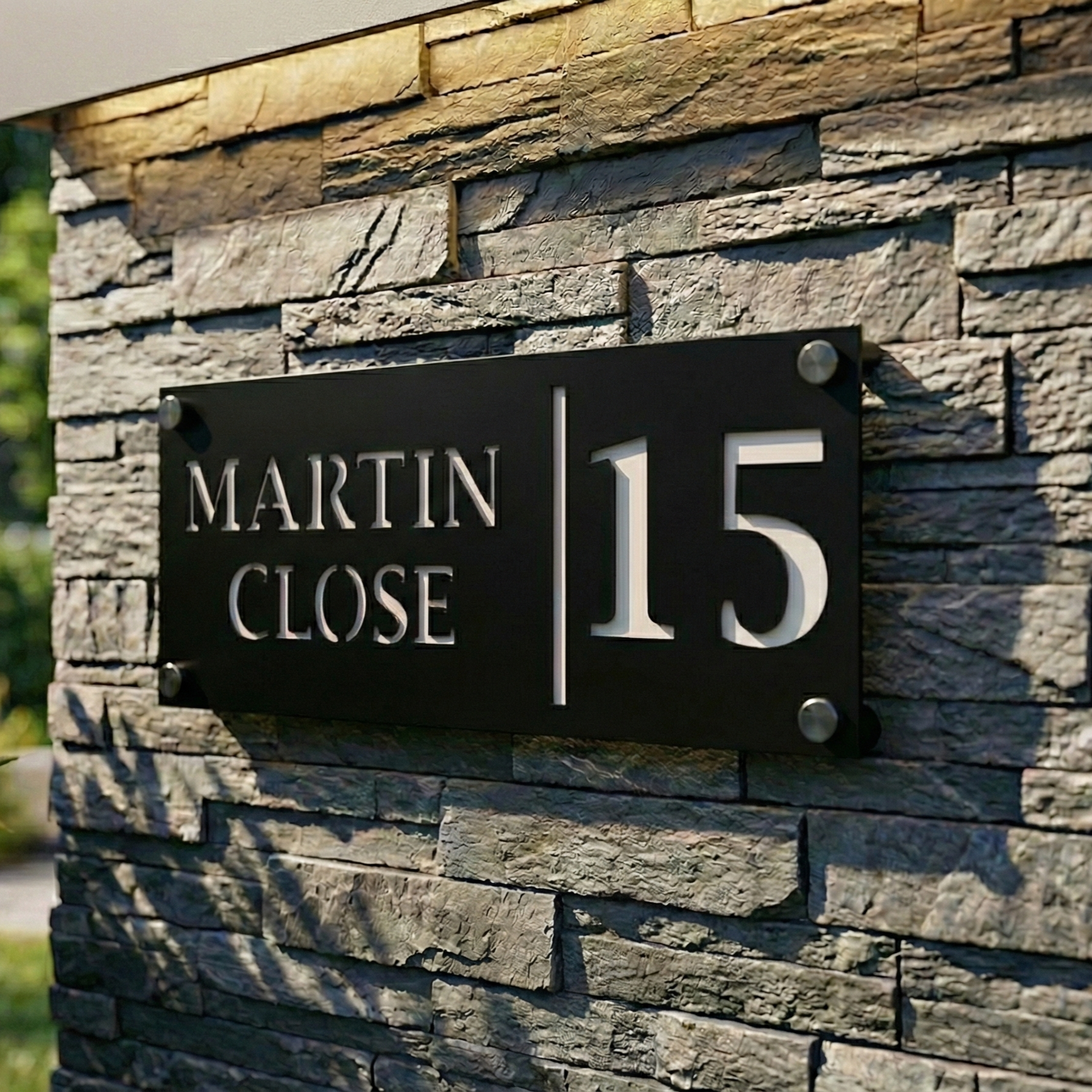 Metal House Number Horizontal