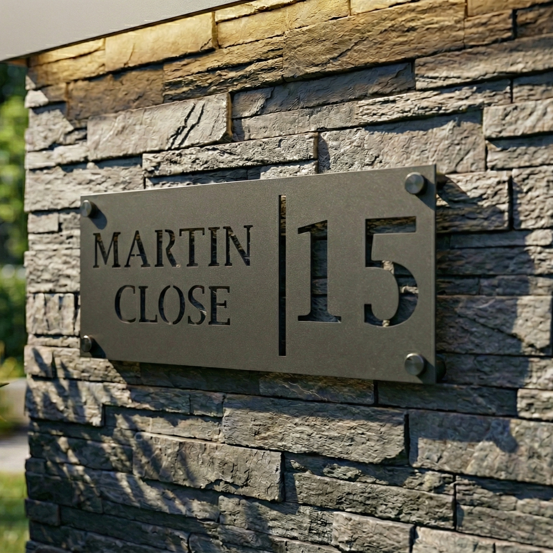 Metal House Number Horizontal