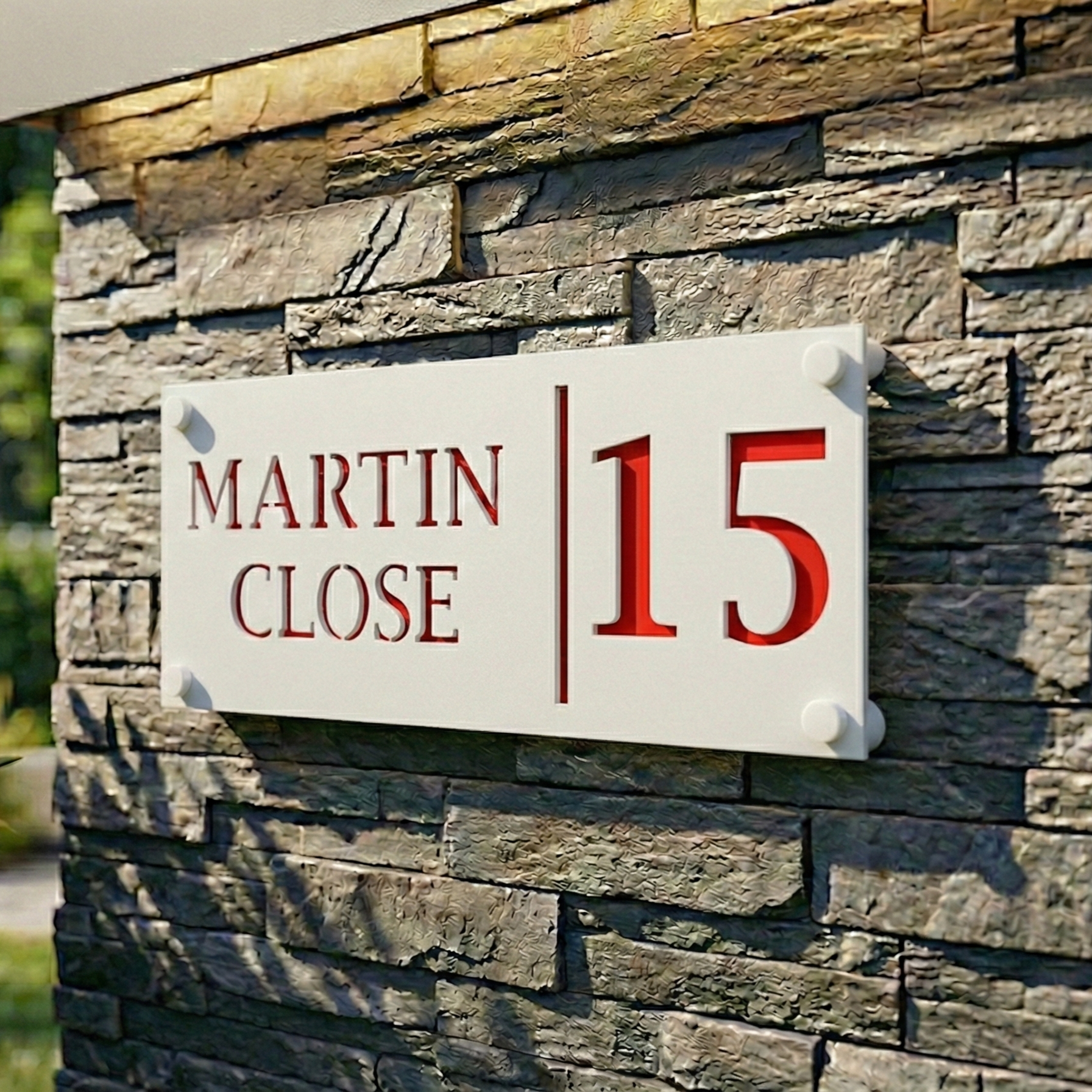 Metal House Number Horizontal