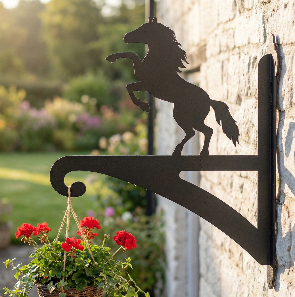 Hanging Basket Bracket Horse