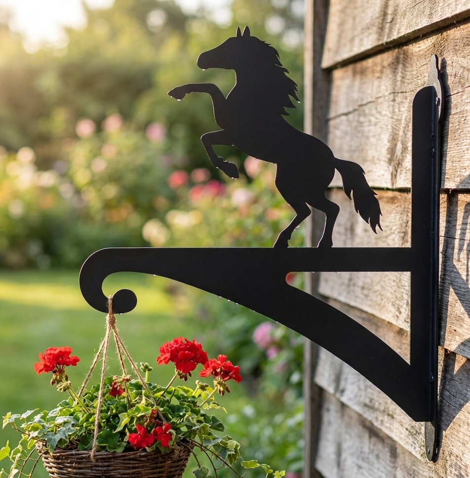 Hanging Basket Bracket Horse